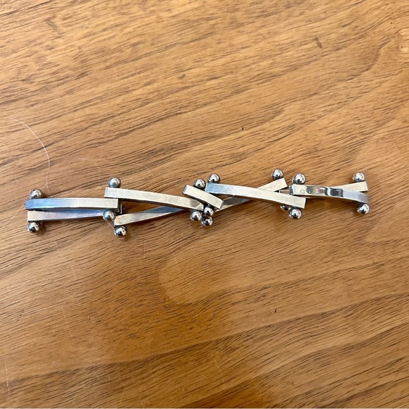 Unique Rare Silver Pin and Bar Link Bracelet 925 - Picture 3 of 7